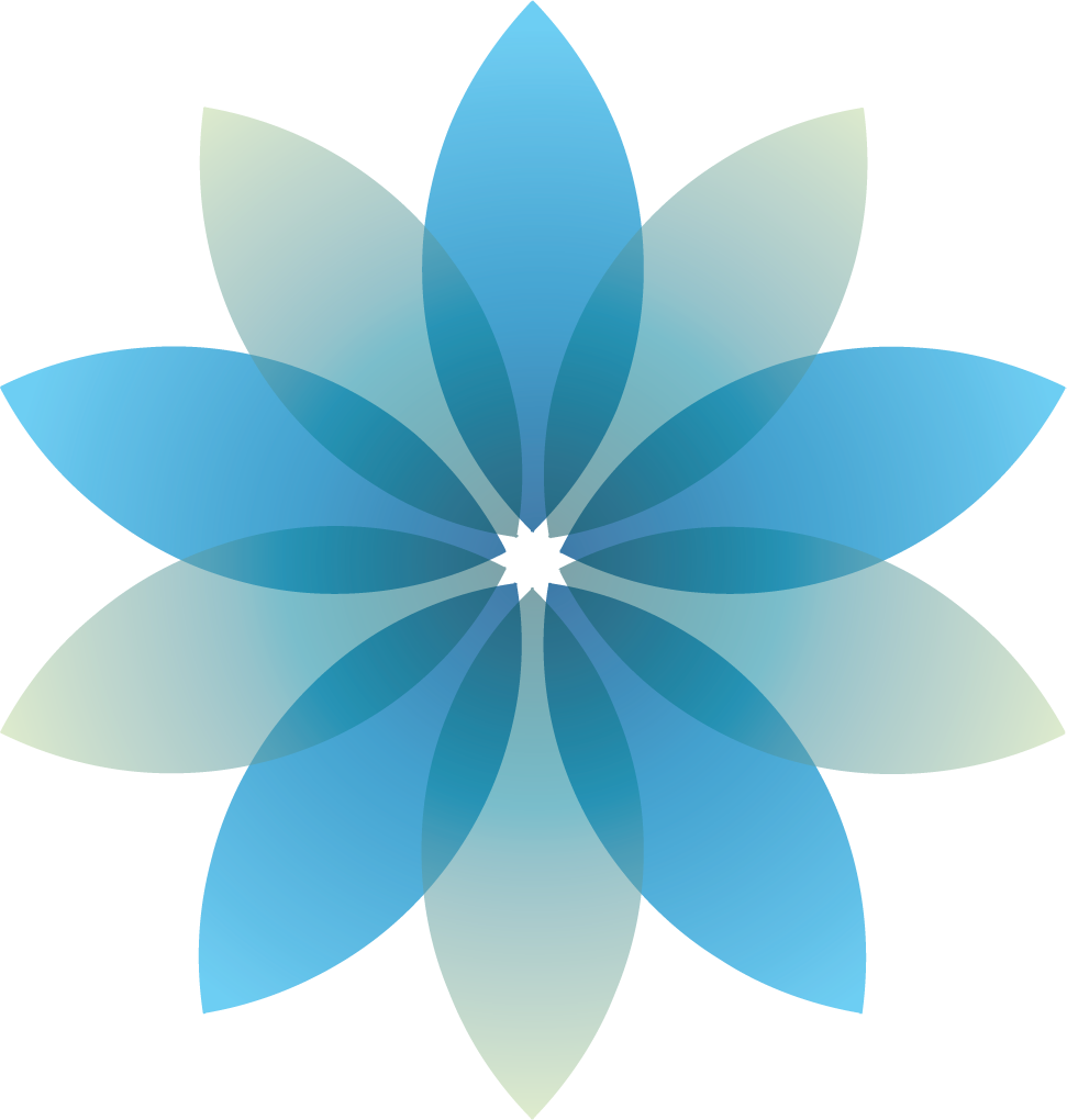 isolated floral ornament design with delicate blue hues for elegant presentations and decor