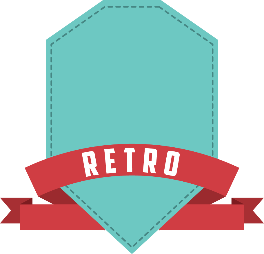 Simple retro label design for multiple purpose