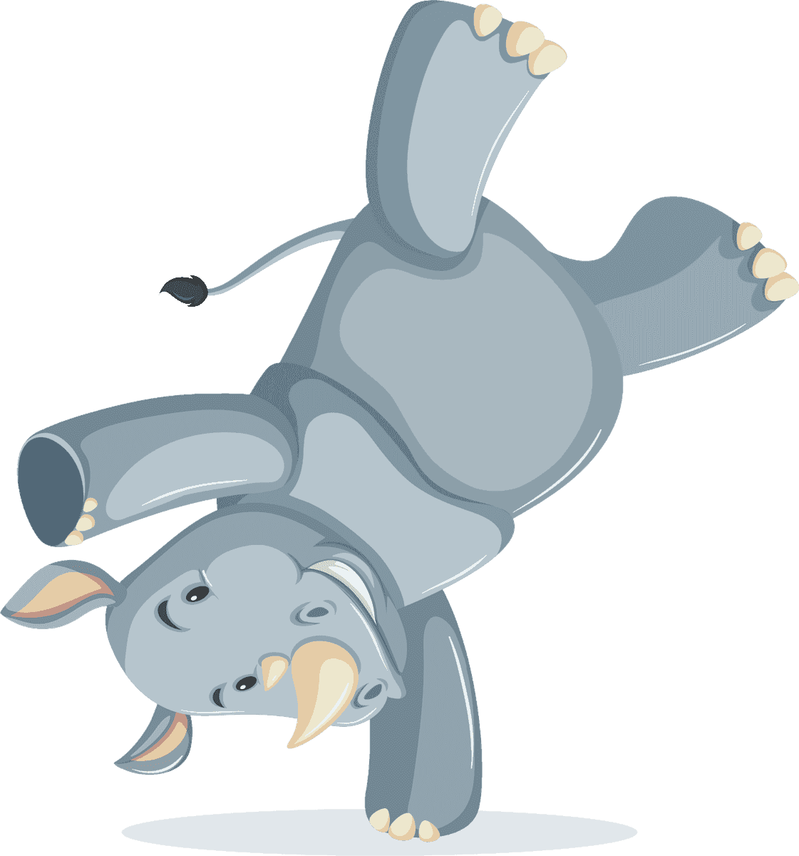 rhino set wild animals featuring playful rhino character for educational and entertaining projects