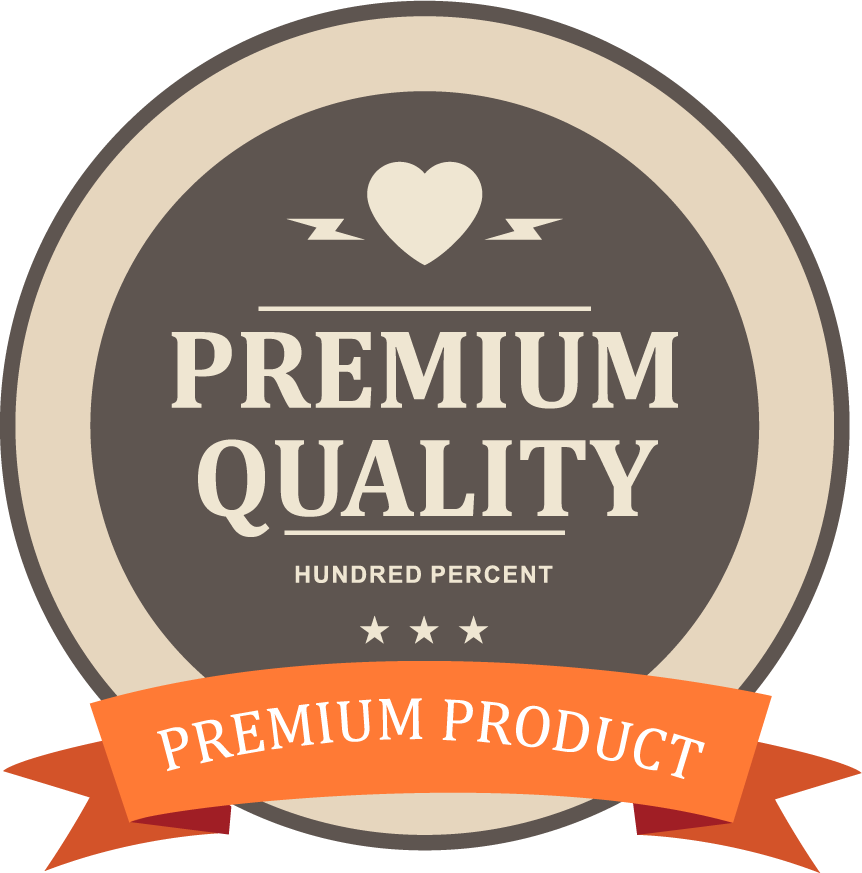 simple vintage ribbons and badges for premium quality product branding and promotions