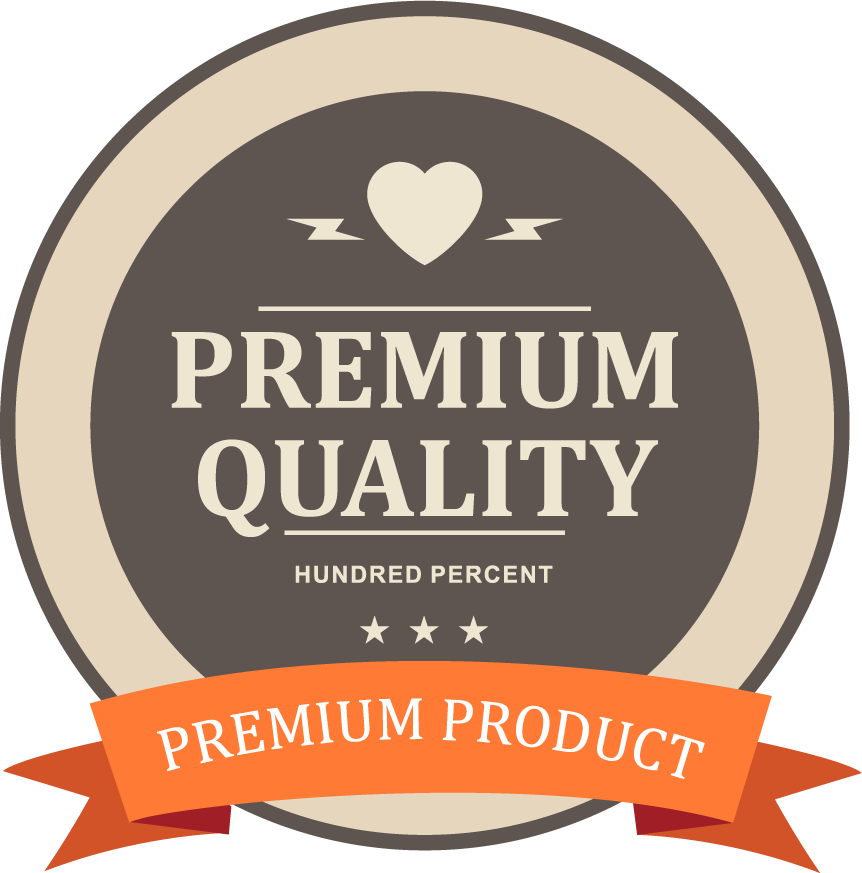 simple vintage ribbons and badges for premium product branding and quality assurance