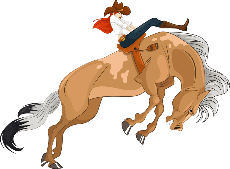 ride a horse horseback icons motion cartoon sketch