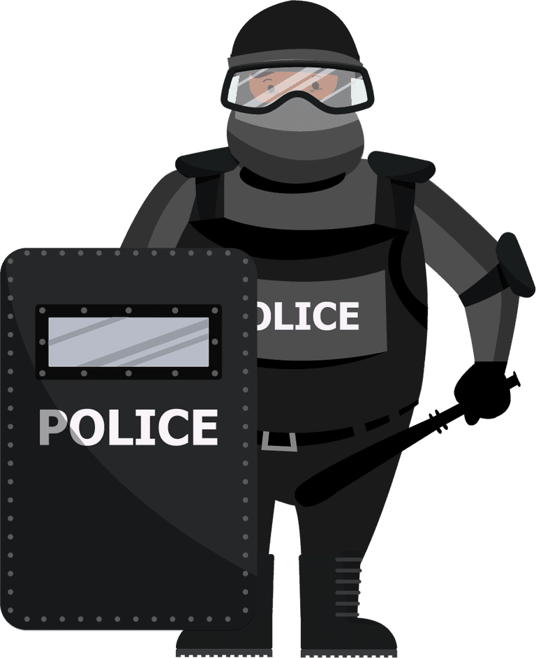 robbers cartoon character police element 