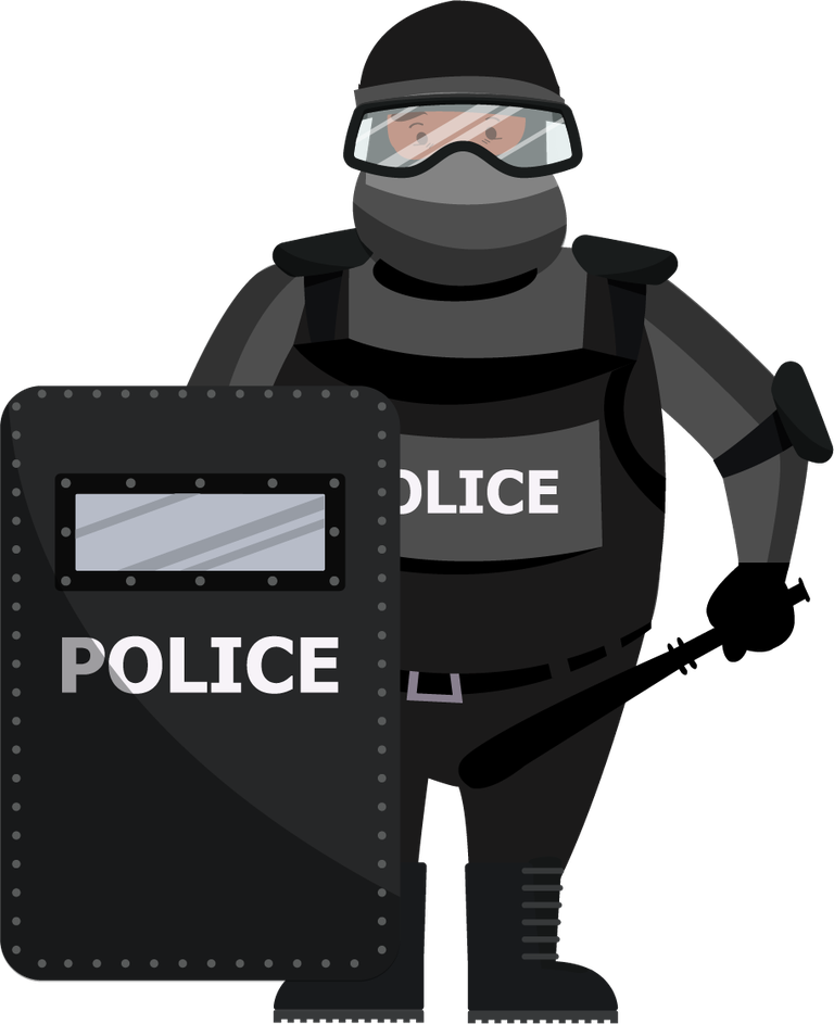 robbers cartoon character police element 