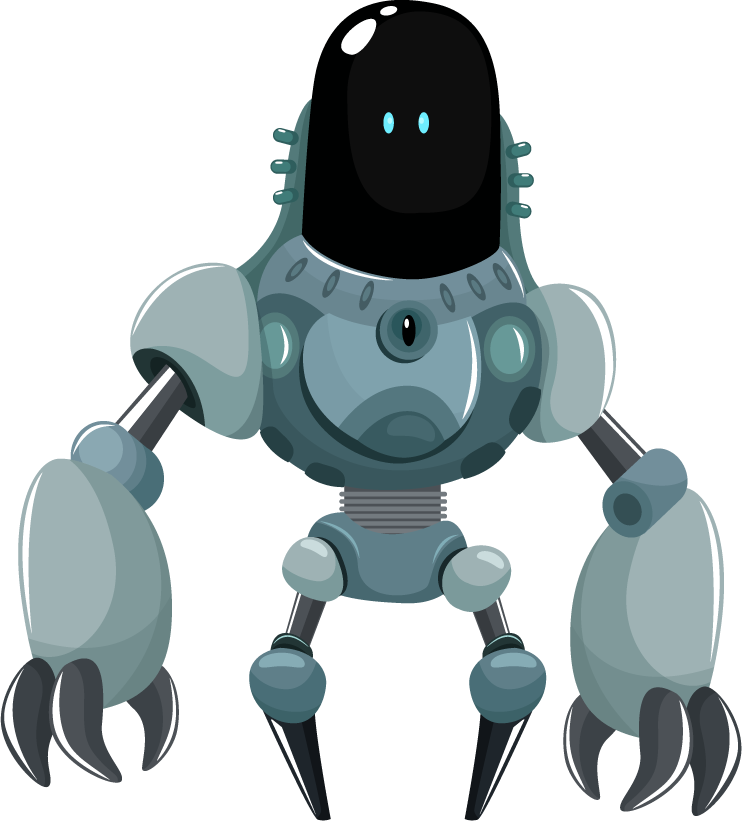 robot robot icons modern cartoon sketch