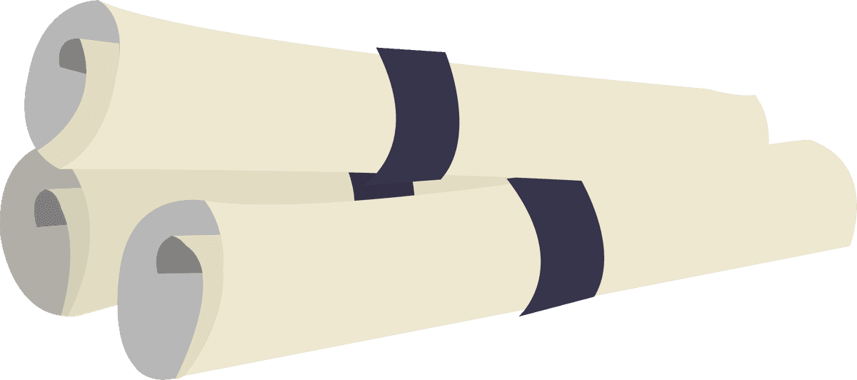 roll paper icons collection retro 