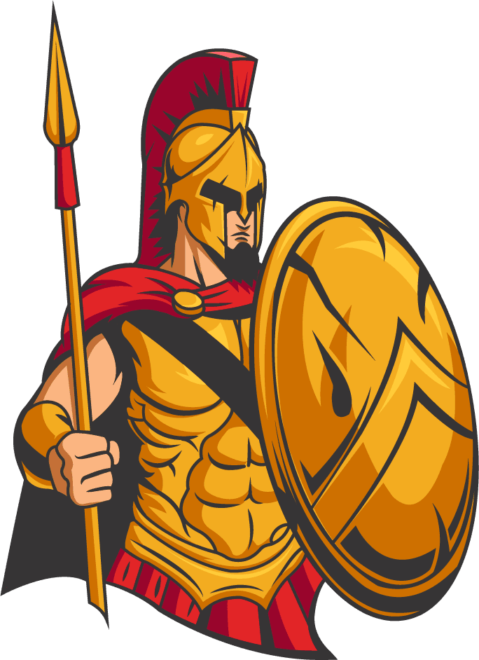 roman warrior spartan warrior icons elegant cartoon character sketch