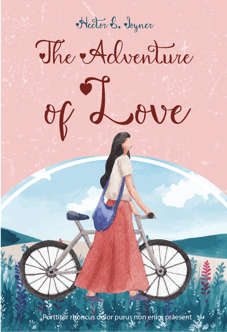 romance novel book cover design template