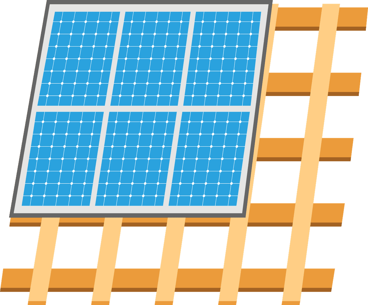 roof construction elements flat icons