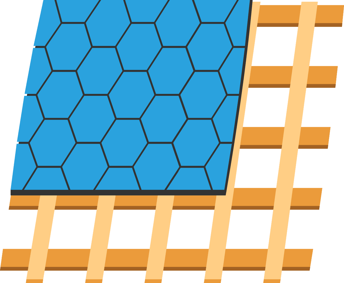roof construction elements flat icons showcasing essential materials and tools for building projects