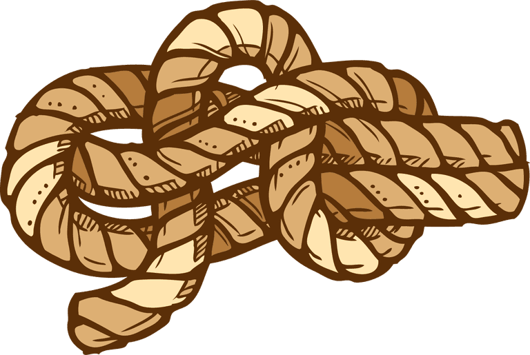 rope knot marine sketch set