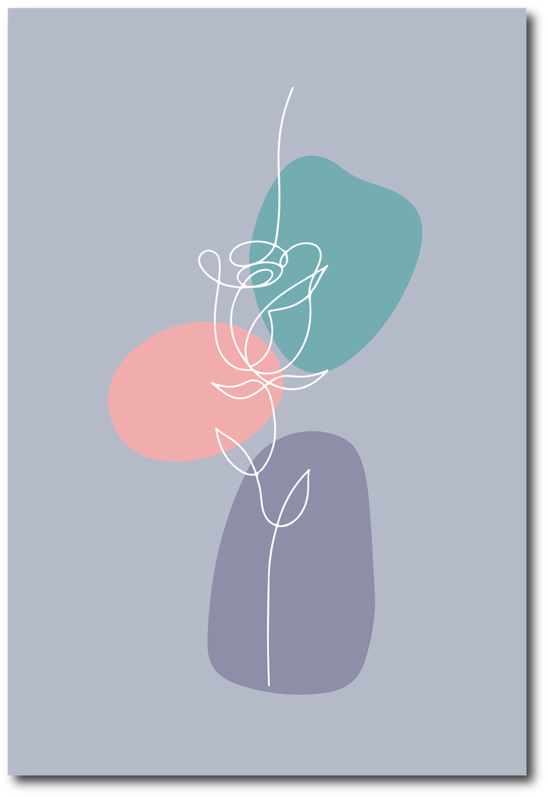 rose abstract cover featuring minimalistic line art and soothing colors for stylish decor
