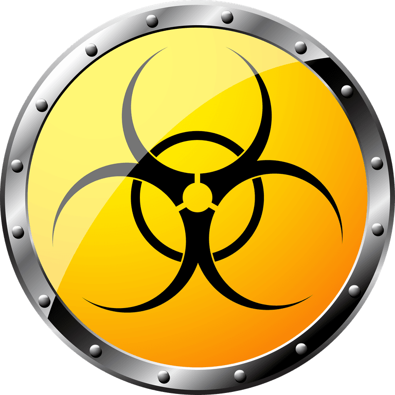 round radiation warning graphics suitable for safety signage and hazard alerts