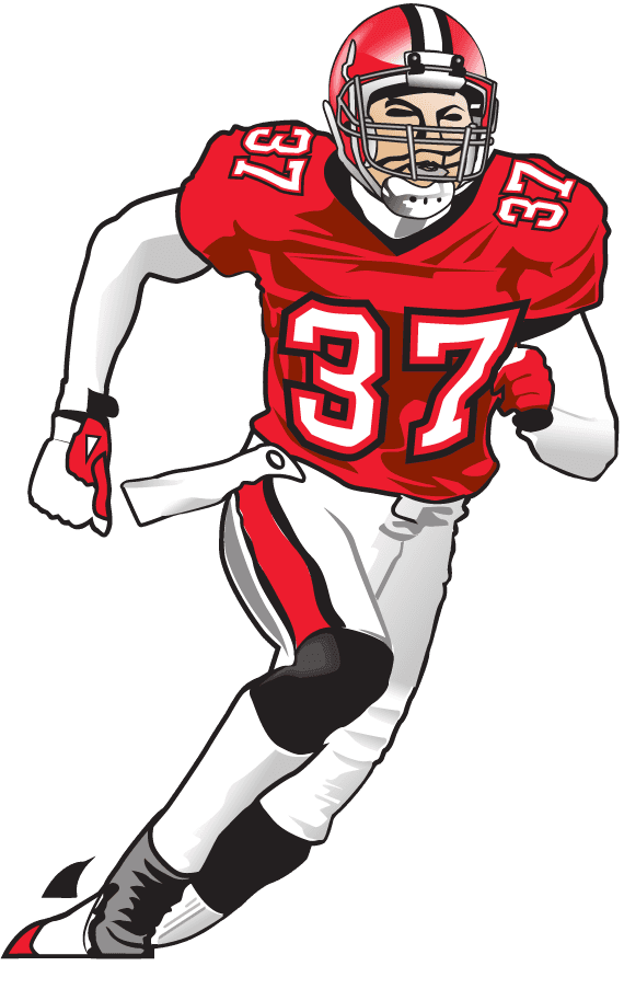 rugby player american football players vector