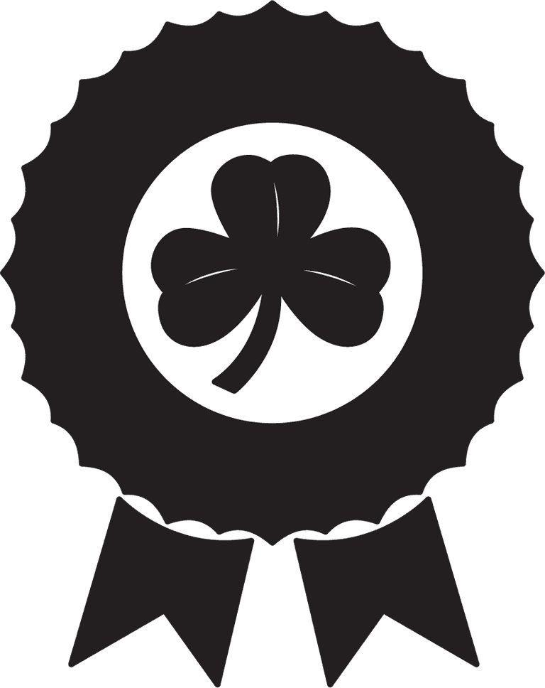 saint patrick day icon sets classic flat black white symbols sketch