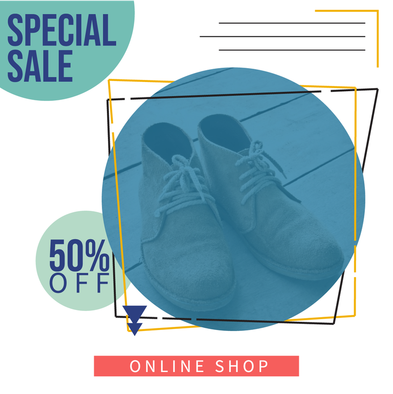 sale banner patterns and textures for promoting special offers on footwear