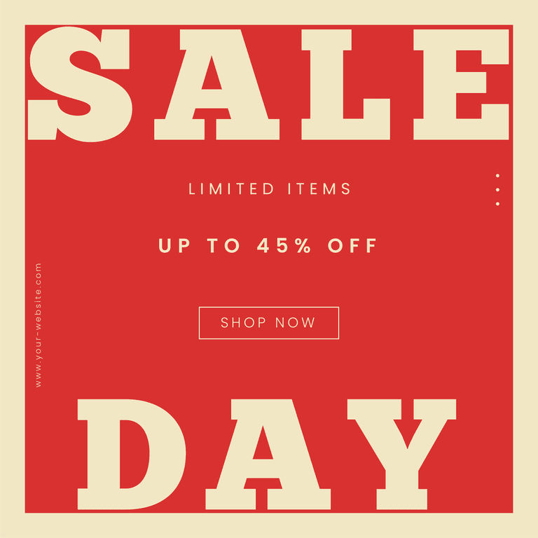 clothing and accessories sales instagram design template