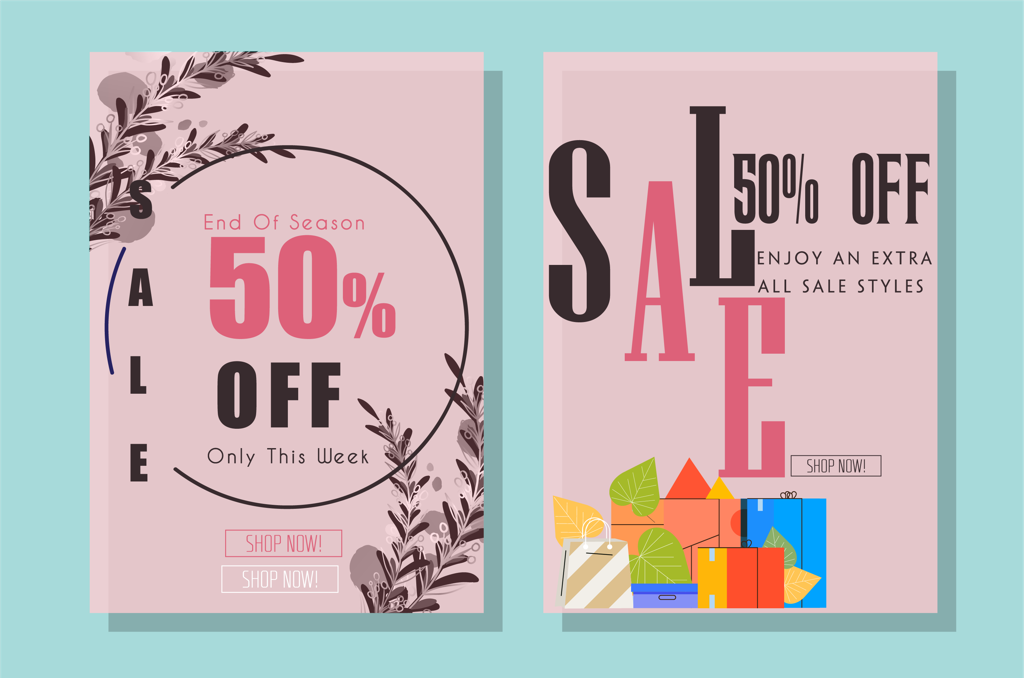 sale poster patterns and textures with vibrant colors for seasonal promotions and discounts
