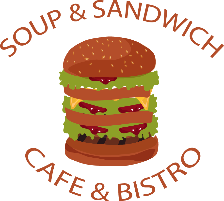 sandwich bistro labels and icons for cafes and food trucks with vibrant colors