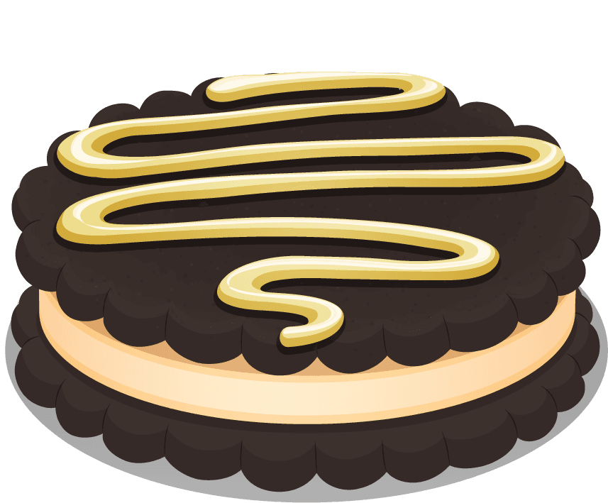 delicious sandwich cookies with cream illustration perfect for dessert lovers and food bloggers