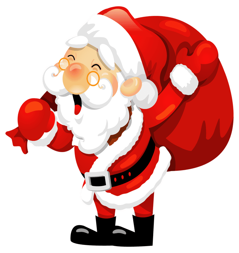 santa claus santa claus cheerful santa claus character with gift bag for festive celebrations