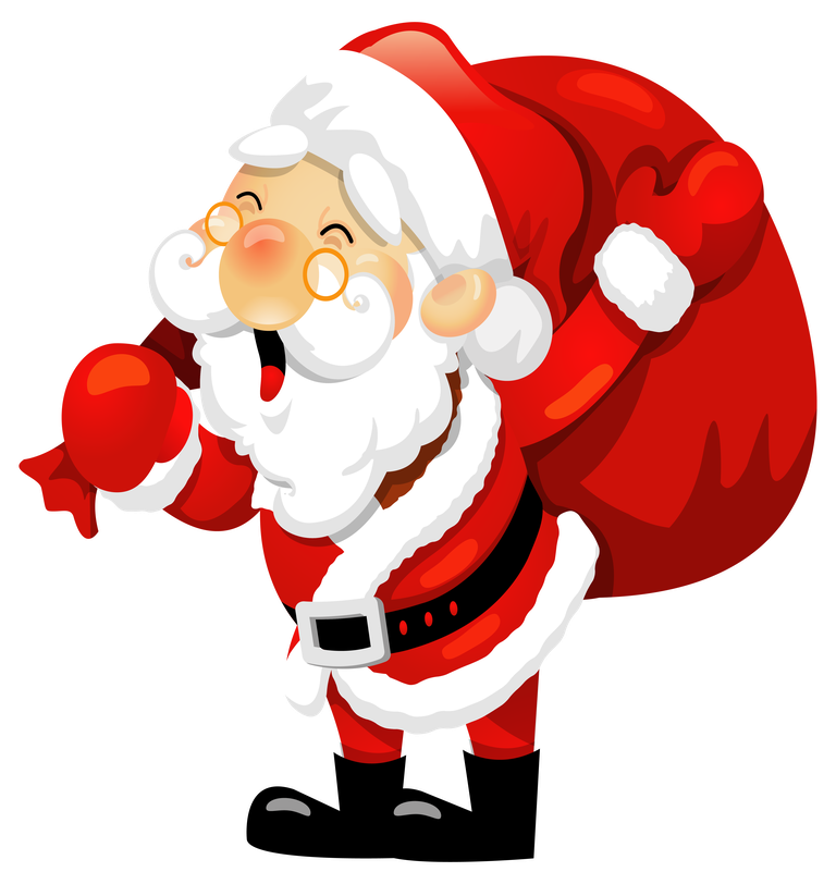 santa claus santa claus cheerful santa claus character with gift bag for festive celebrations
