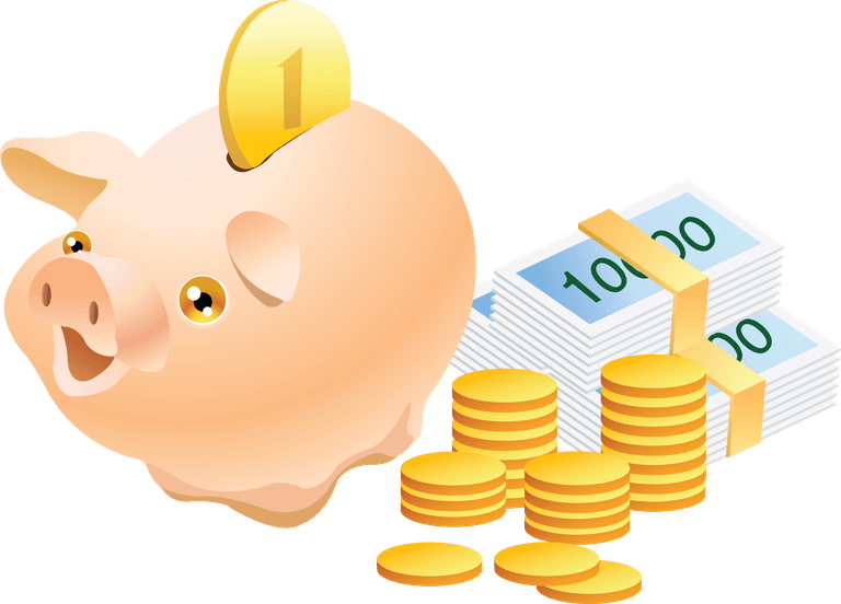 savings pig money vectors for financial planning and budgeting tools