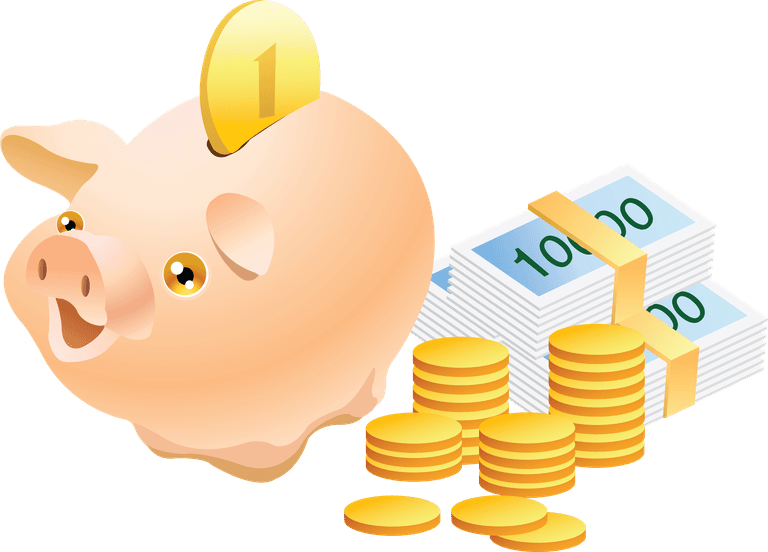savings pig money vectors