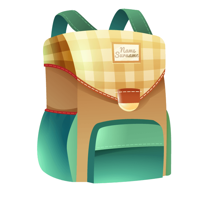 school supplies realistic icons collection