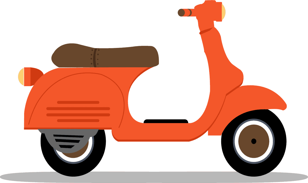 scooter icons collection colored retro style for fun and vibrant design projects