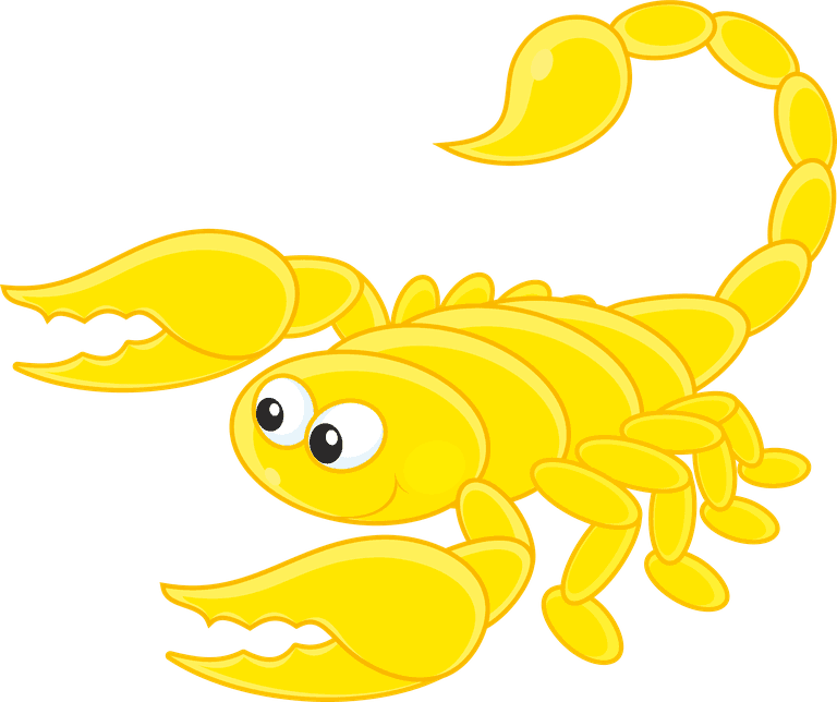 scorpion animal english alphabet cartoon vector