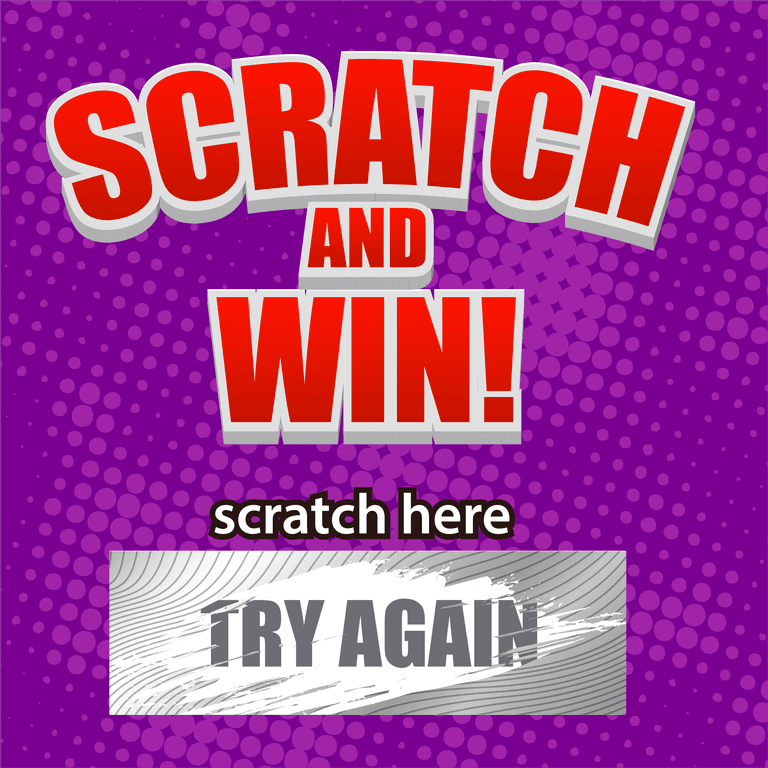 scratch lottery cards set with bold colors and engaging win prompts for fun games