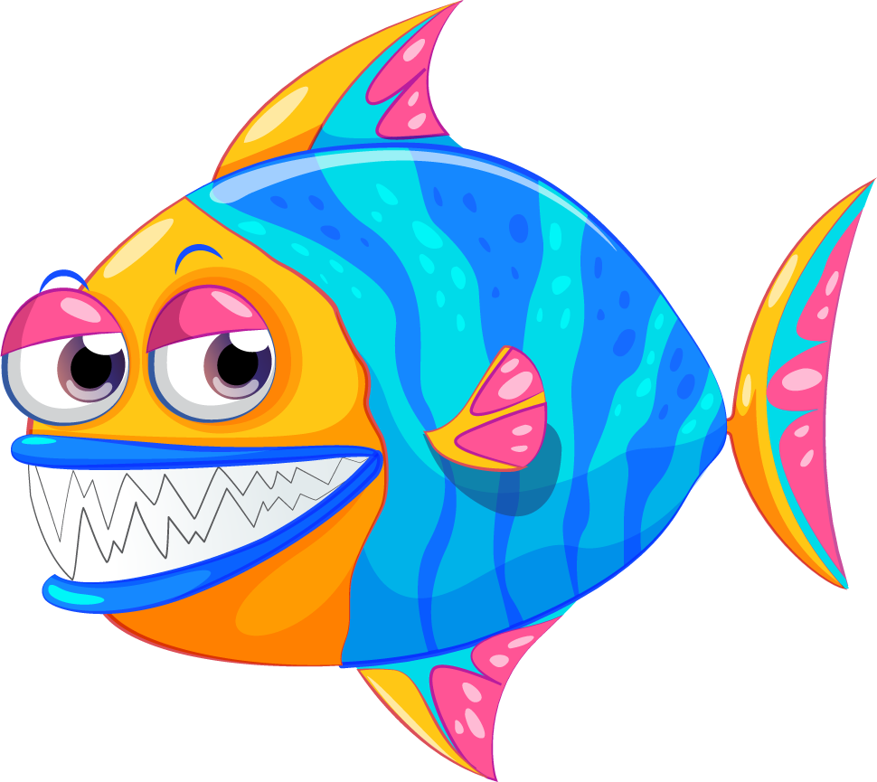 sea fish illustration of may kinds of fish