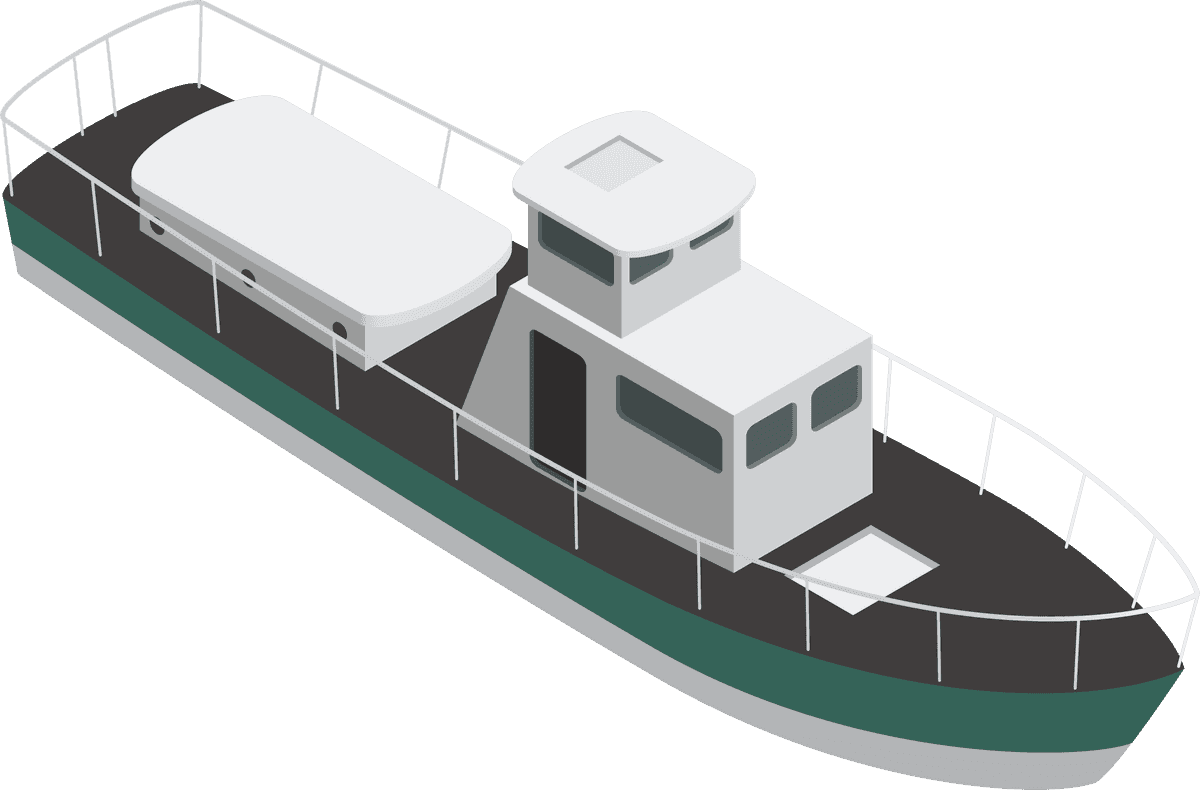 sea river vessel isometric icons for marine transportation and navigation applications