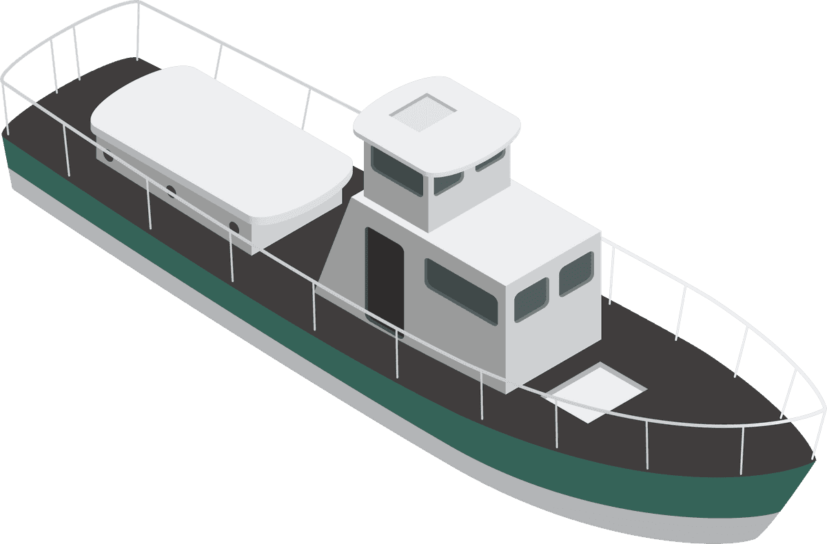 sea river vessel isometric icons