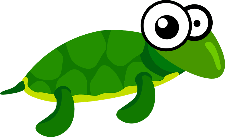 sea turtle cute cartoon animals vector