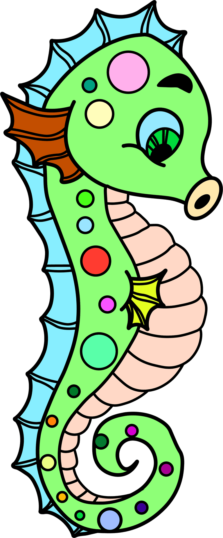 seahorse sea animal animals painting vector