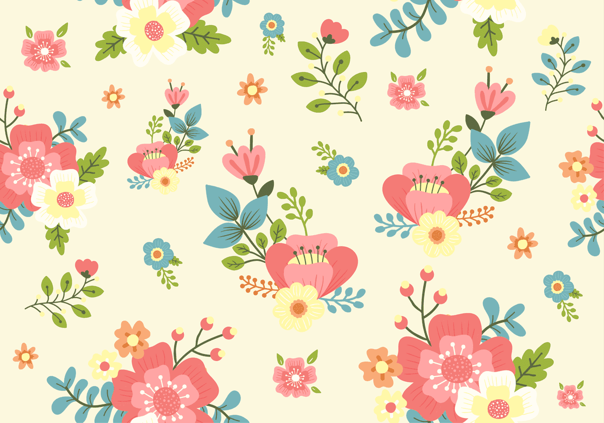 seamless ditsy floral pattern with vibrant colors perfect for fashion and home decor