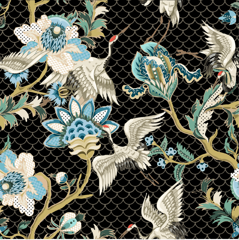 seamless pattern ethnic japanese ornament elements