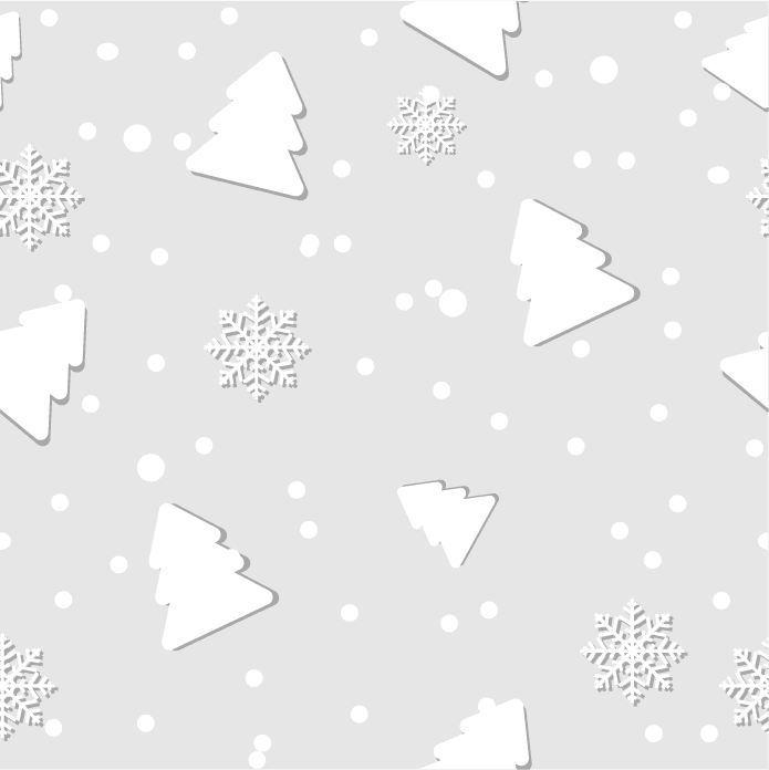 seamless pattern illustration of snowflakes and pine trees for winter textiles and wall art