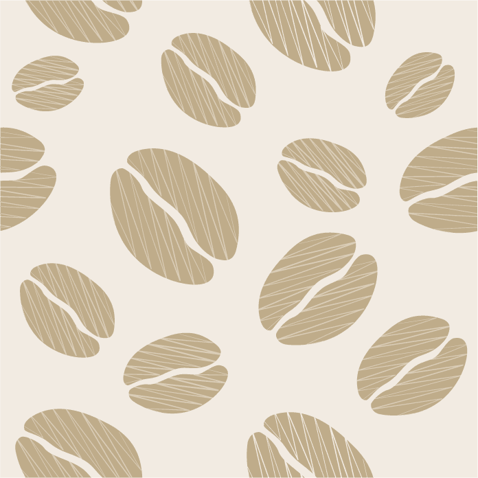 seamless pattern illustration of coffee beans for stylish kitchen decor or packaging