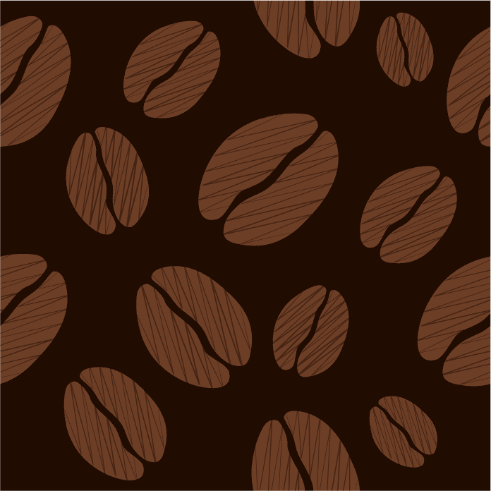 seamless pattern illustration of coffee beans for modern kitchen decor and packaging