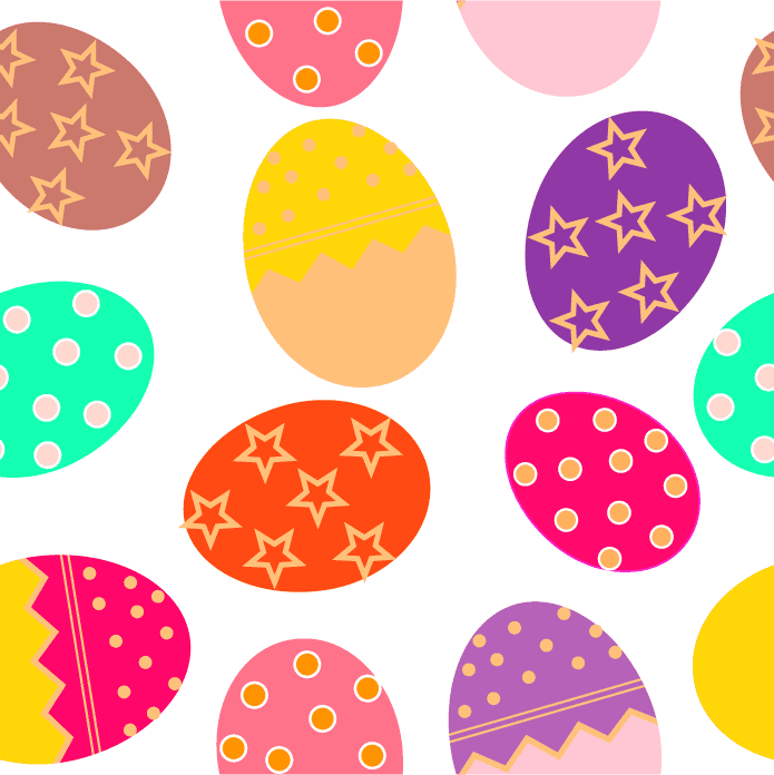 colorful seamless pattern illustration of decorative easter eggs for festive celebrations