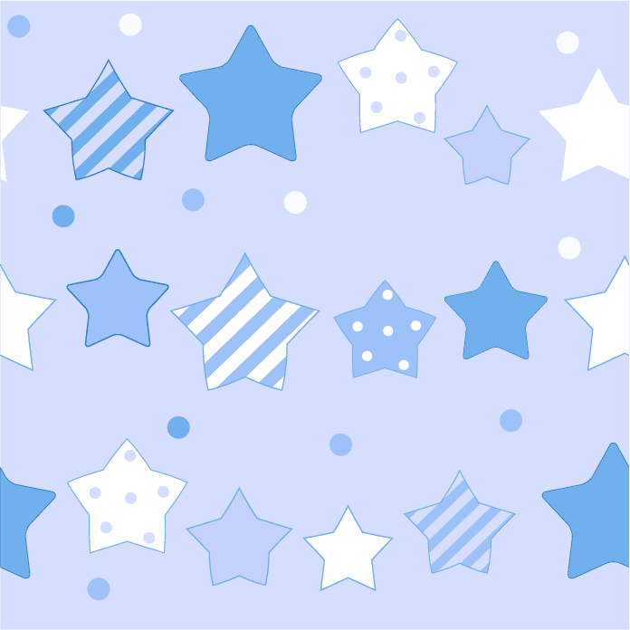 playful seamless pattern illustration of stars and dots in soft blue tones for inviting decor