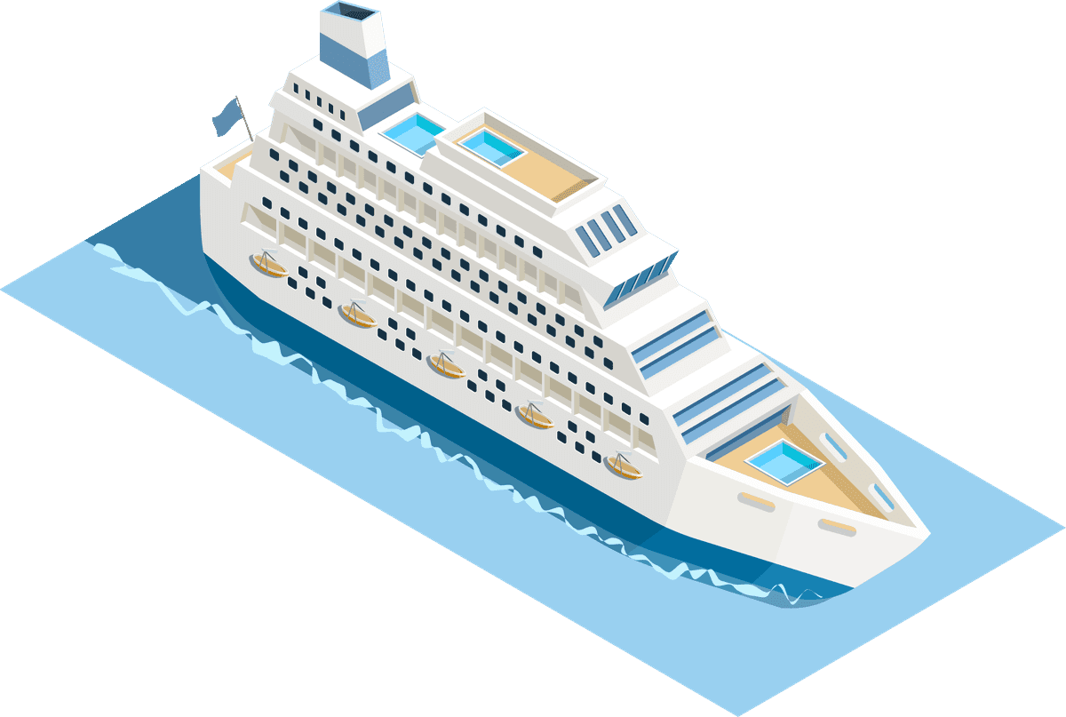 isometric seaport ocean logistic illustration