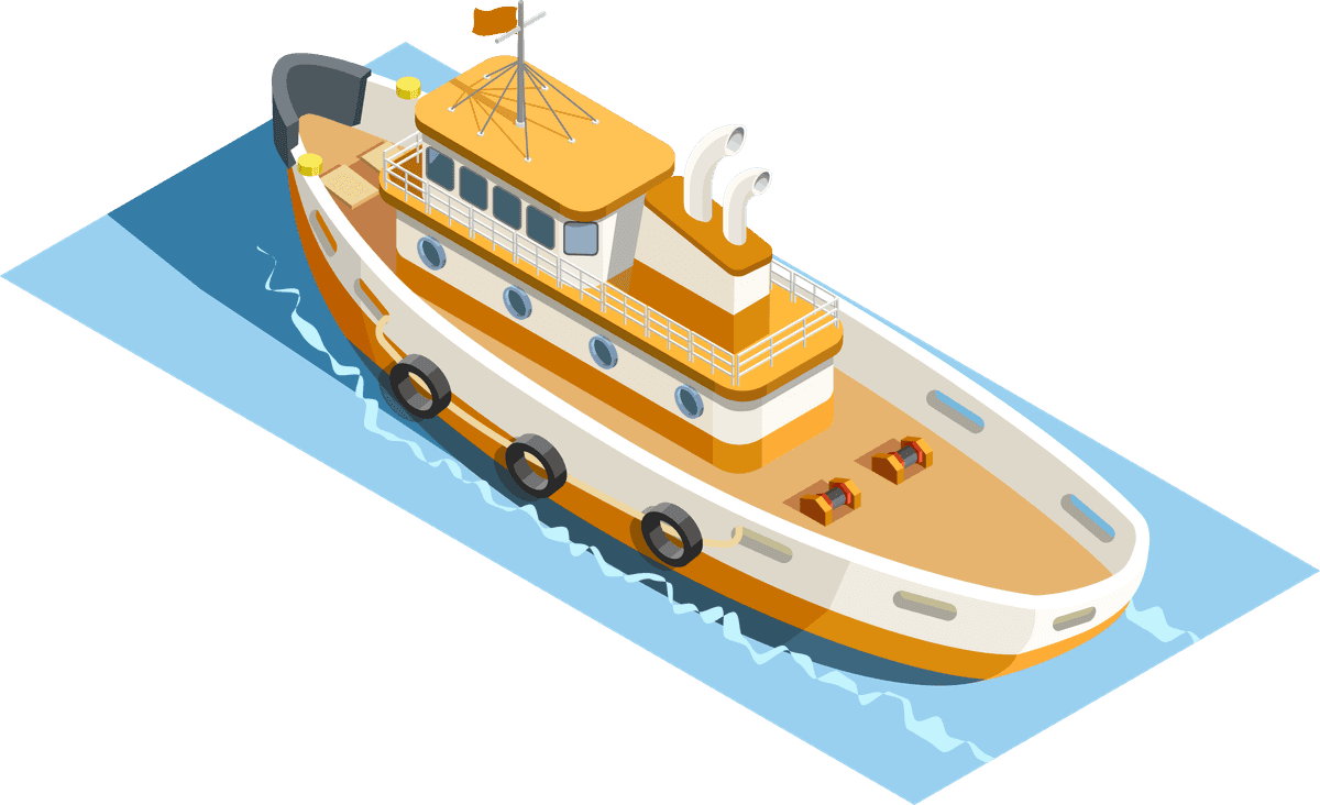 isometric seaport ocean logistic illustration showcasing a vibrant cargo ship in action
