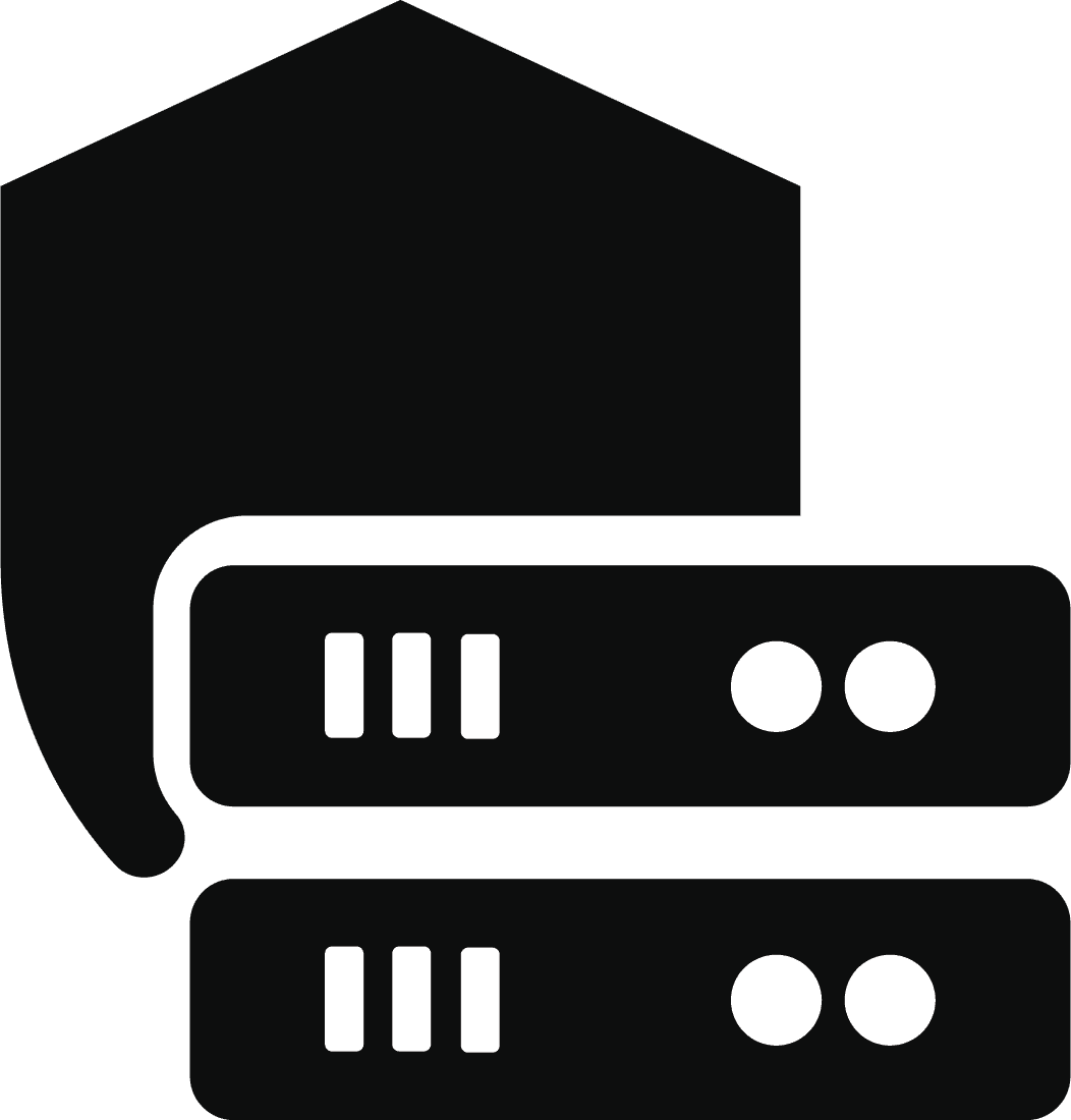 secure server icon, minimal data protection