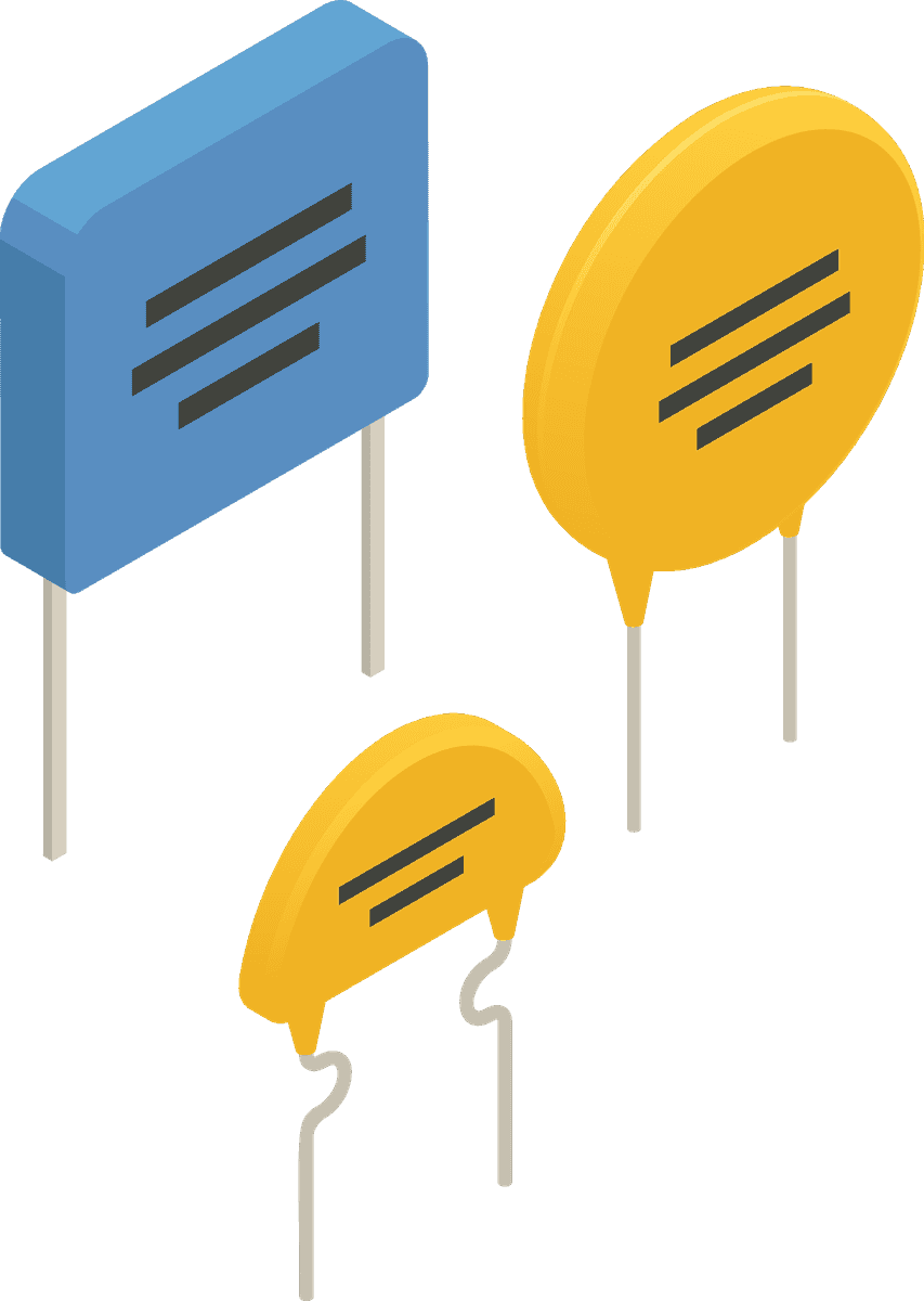 semiconductor electronic components isometric illustration for modern tech applications