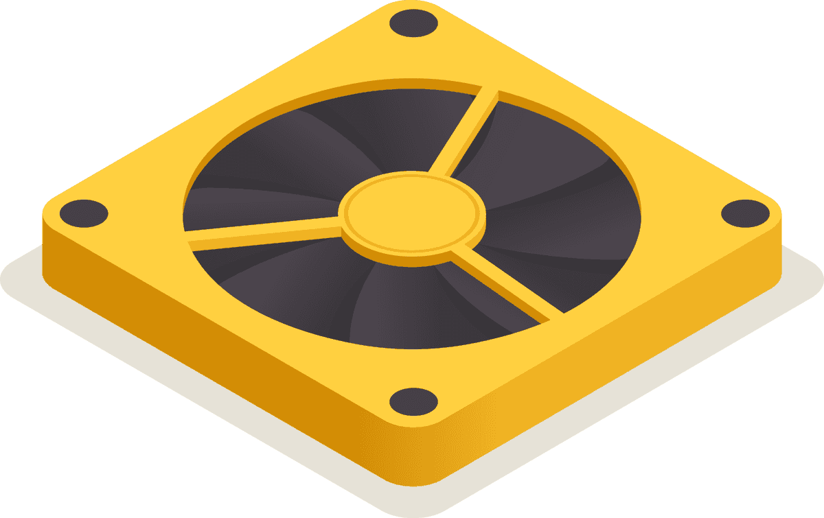 semiconductor electronic components isometric fan for efficient cooling in modern devices