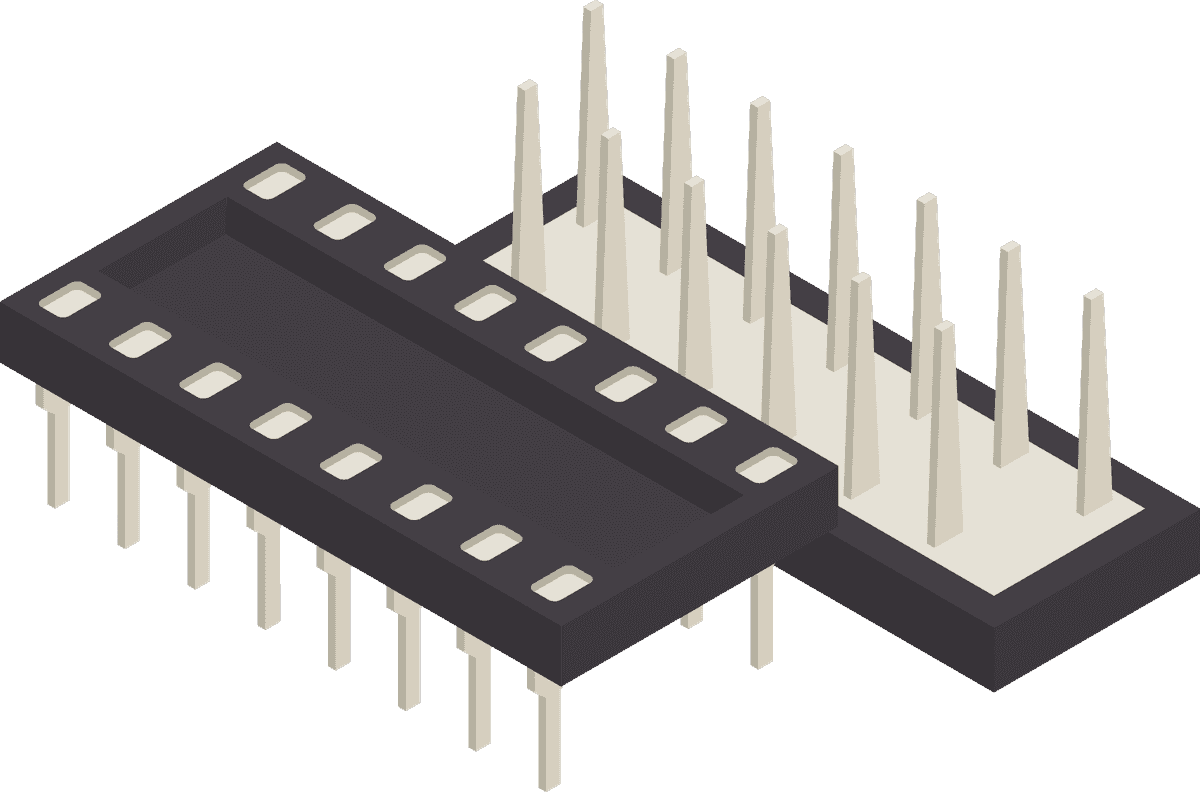 semiconductor electronic components isometric representation for tech enthusiasts and engineers